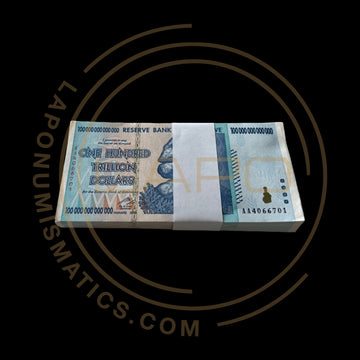 Zimbabwe-100 Trillion Dollar 100 Pcs Consecutive Uncirculated